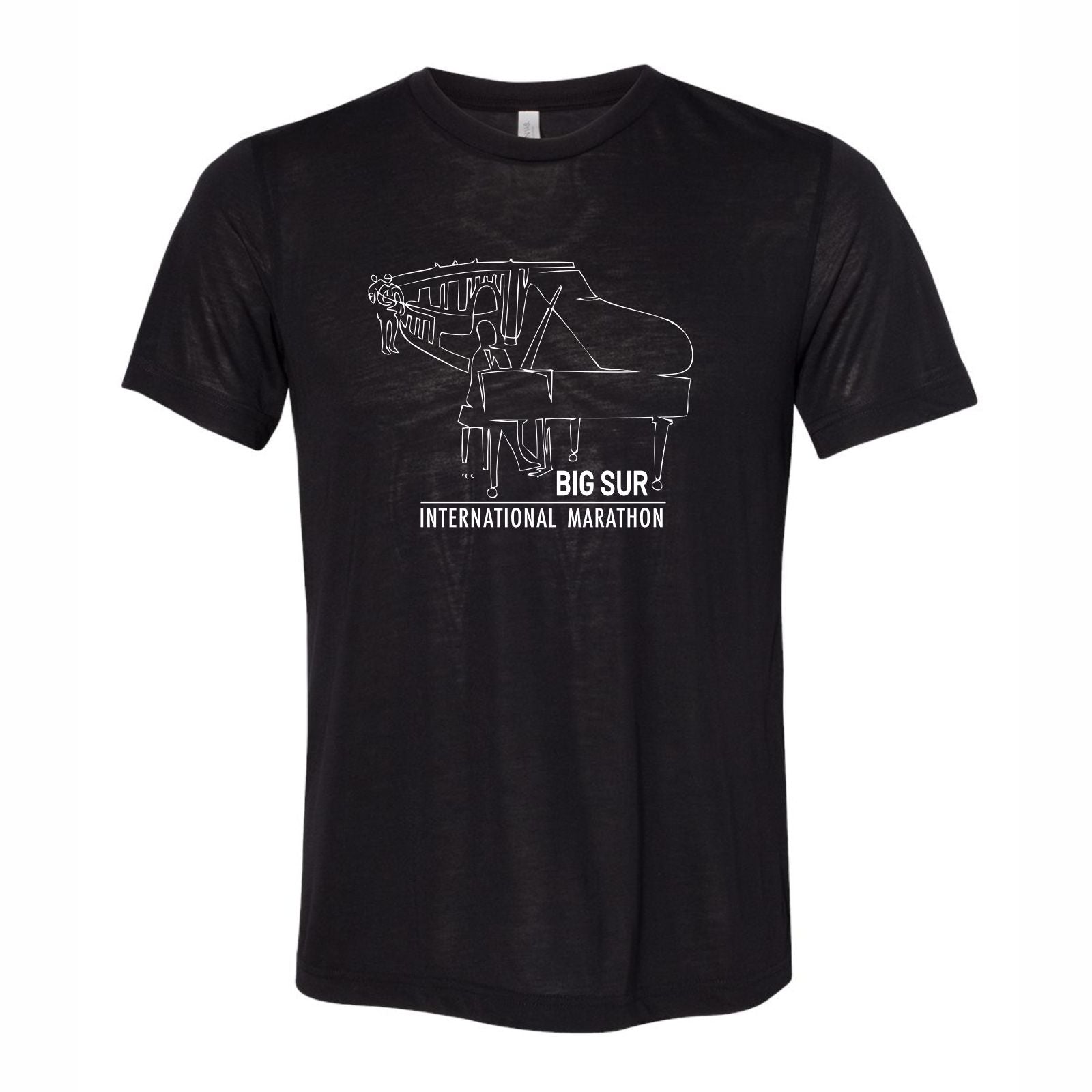 BSIM Unisex Fashion Tee -Black Heather- Piano