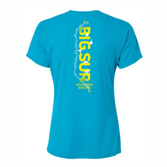 BSIM Women's Tech UPF44+ Tee -Electric Blue- Course