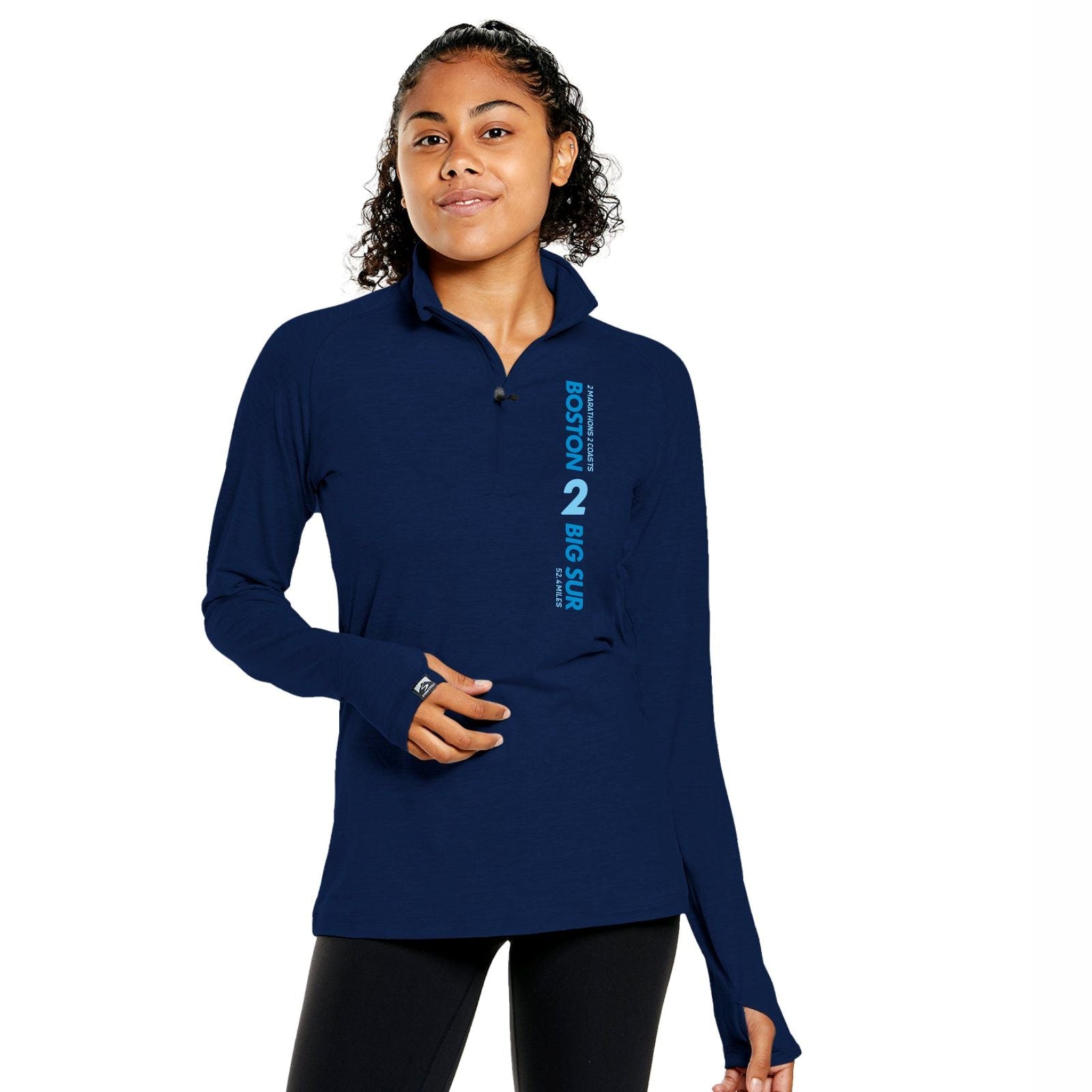 B2BS Women's Sueded Eco 1/4 Zip -Navy- Boston 2 Big Sur