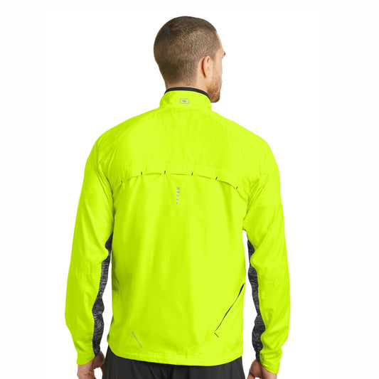 MBH Men's Reflective Zip DWR Shell -Pace Yellow- Embroidery